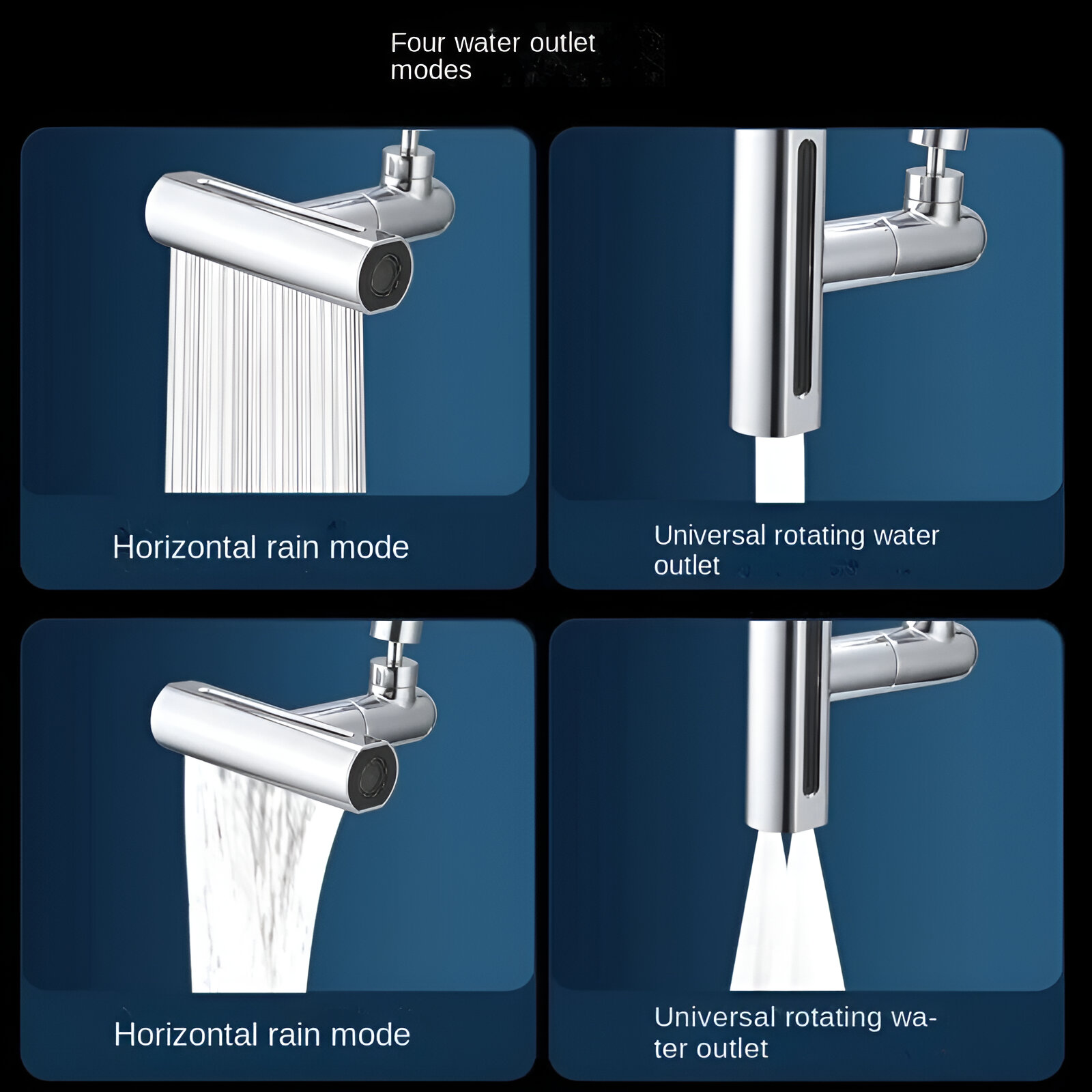 سرشیر آبپاش 4 حالته 360 درجه آشپزخانه