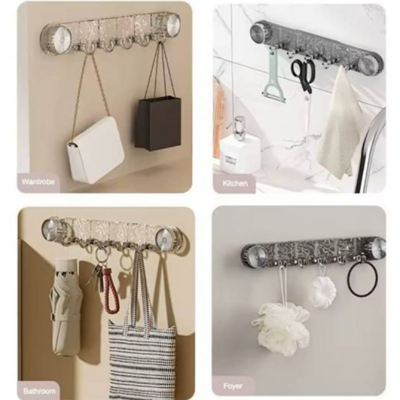 آویز ساکشن دار 5 قلاب همه کاره مدل KZEYES