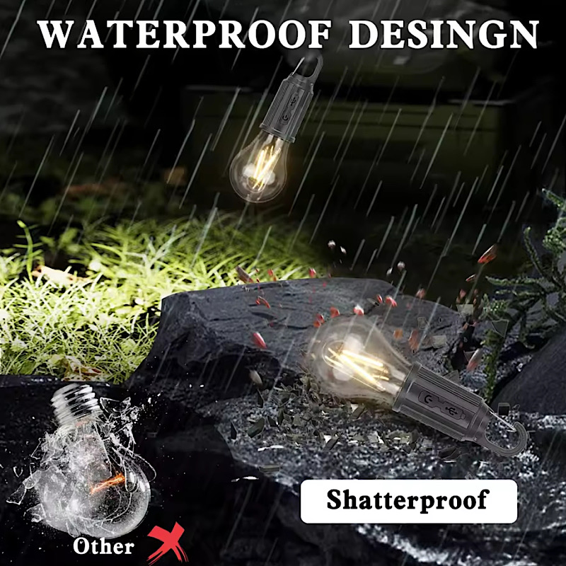 لامپ کمپینگ شارژی آویزی ضدآب و نشکن